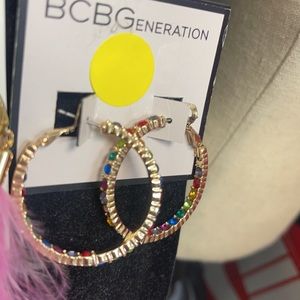 BCBG colorful Earrings hoop